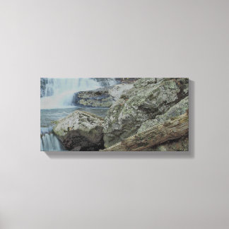 Waterfall, Rocks and a Stream Canvas Print