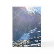 Waterfall, rocks & sun rays
