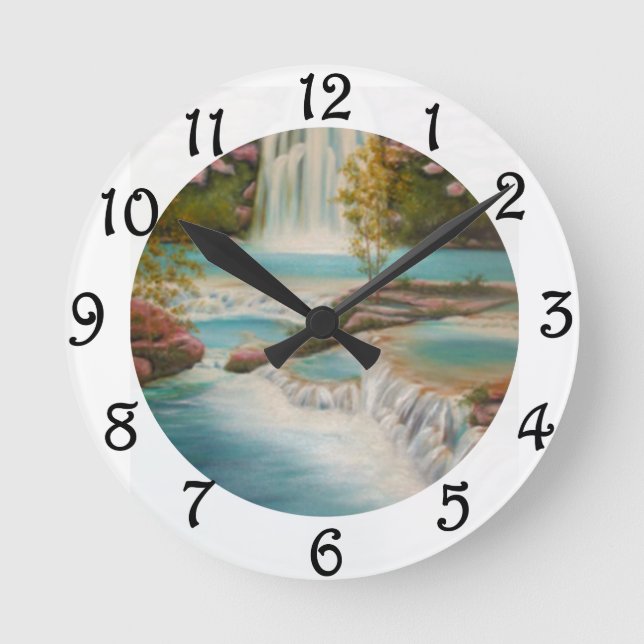 Waterfall Round Clock (Front)