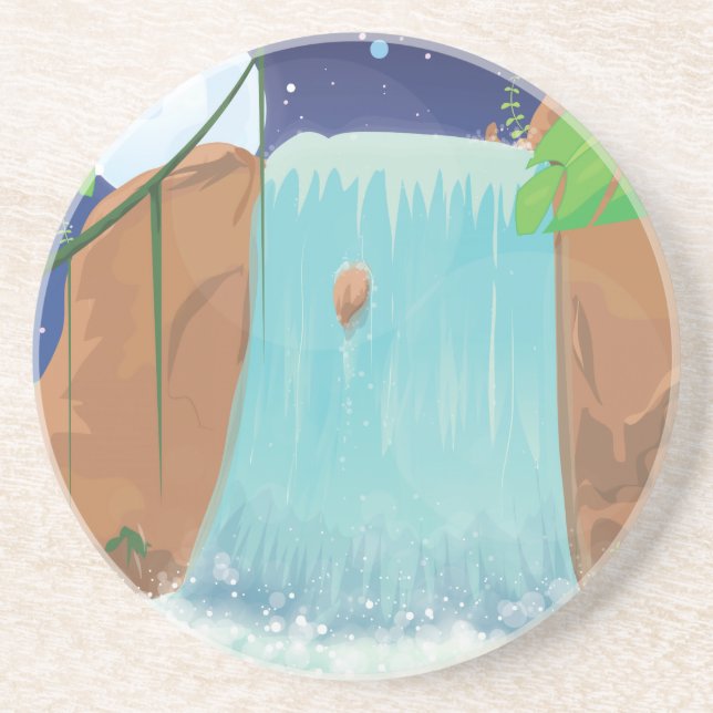 Waterfall Sandstone Coaster (Front)