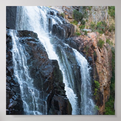 Waterfall scenic view abstract image Australia Poster