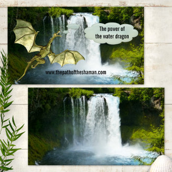 Waterfall Shaman Water Dragon Business Card by sunnysites at Zazzle