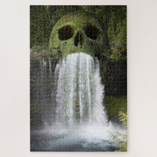 Waterfall Skull Jigsaw Puzzle (Vertical)