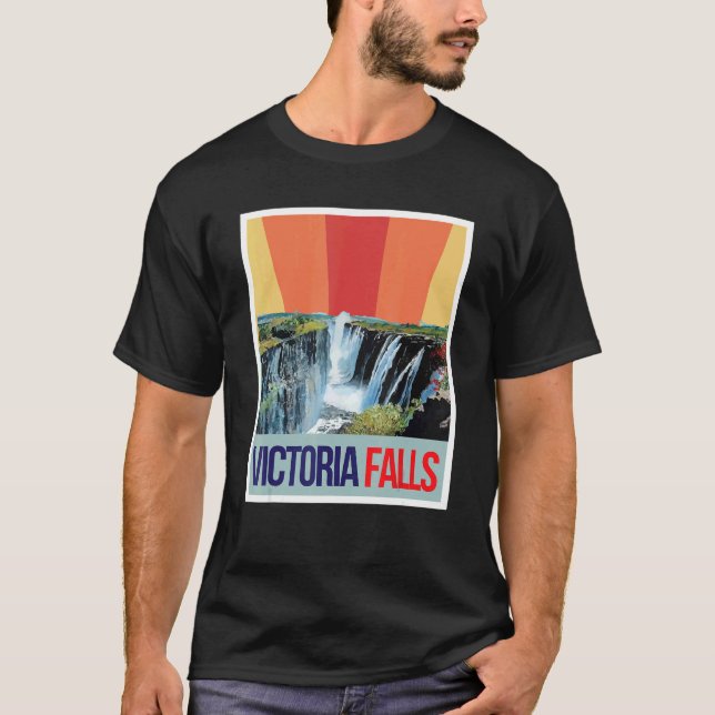 Waterfall Souvenir Africa Victoria Falls Zimbabwe  T-Shirt (Front)