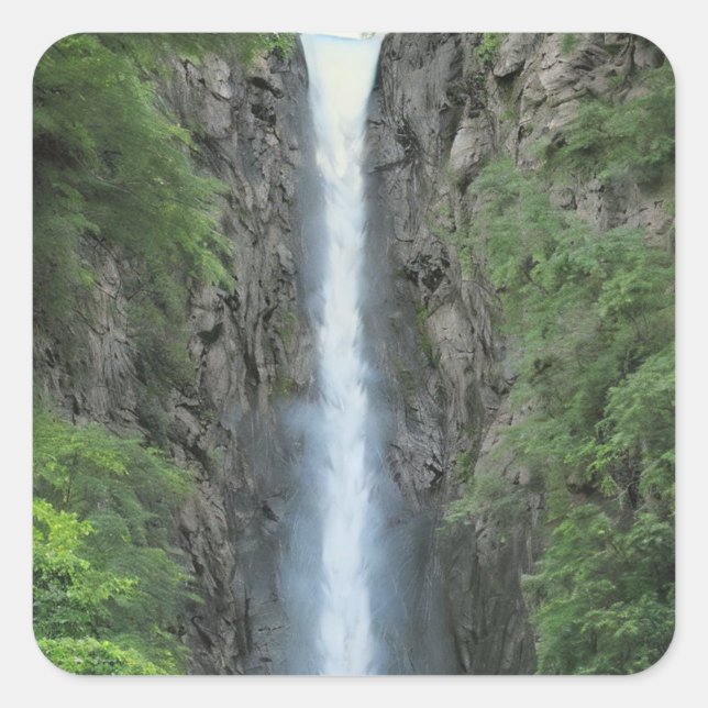 Waterfall Square Sticker (Front)