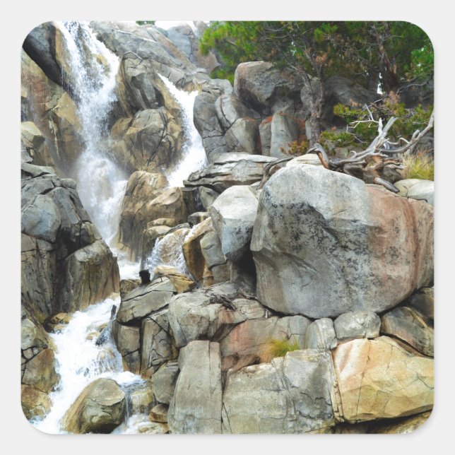 Waterfall Square Sticker (Front)