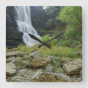 Waterfall Square Wall Clock
