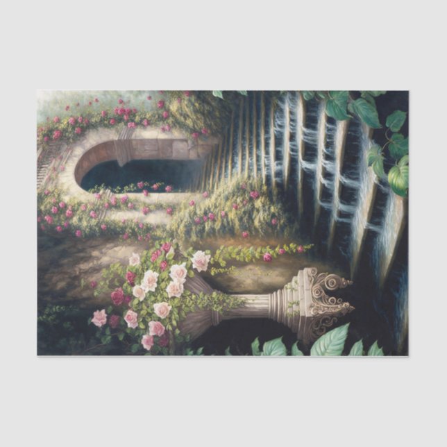 Waterfall Stairs Tissue Paper (Front)