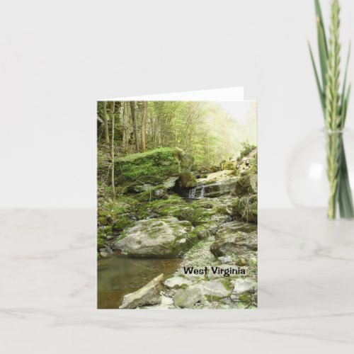 Waterfall stream West Virginia Note Cards