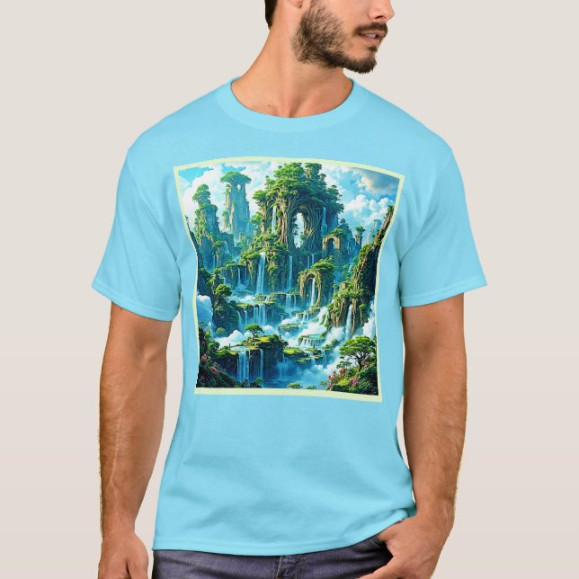 Waterfall Tree Kingdom Dream T-Shirt (Front)