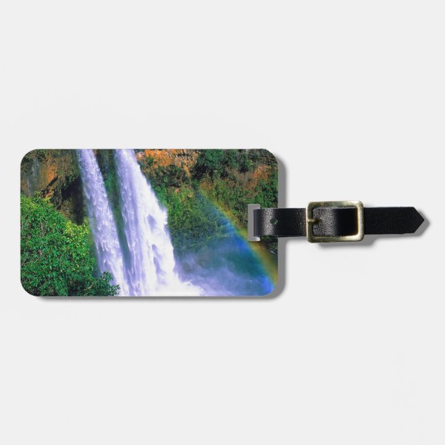 Waterfall Wailua Kauai Hawaii Luggage Tag (Front Horizontal)
