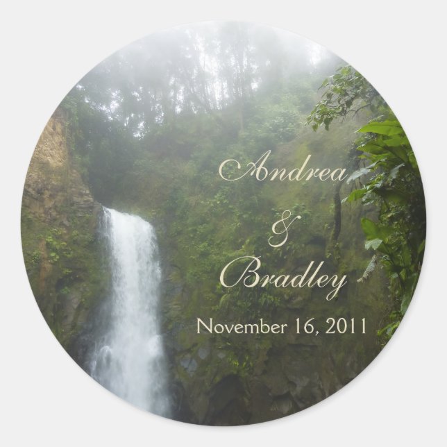 Waterfall Wedding Envelope Seal (Front)