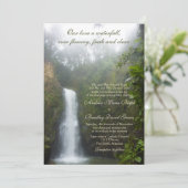 Waterfall Wedding Invitation (Standing Front)