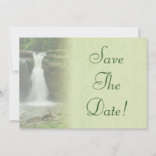 Waterfall Wedding Save The Date Invitation