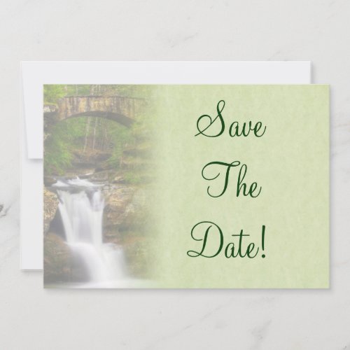 Waterfall Wedding Save The Date Invitation