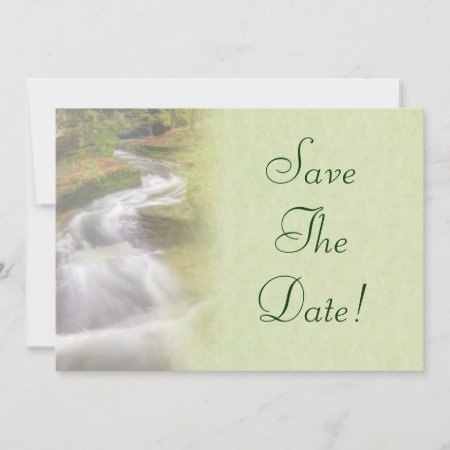 Waterfall Wedding Save The Date Invitation