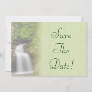 Waterfall Wedding Save The Date Invitation