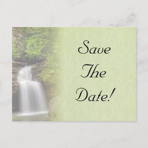 Waterfall Wedding Save The Date Postcard