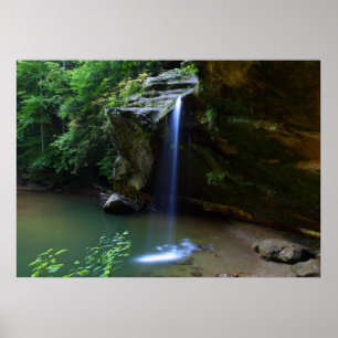 Waterfall Woods Poster