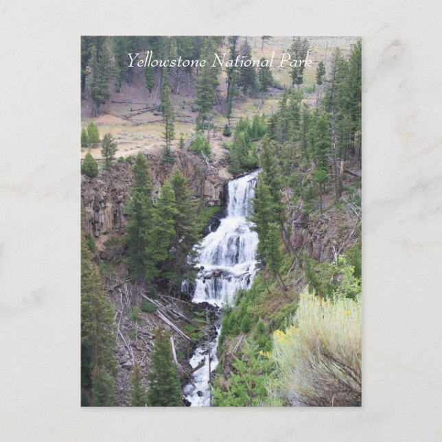 Waterfall, Yellowstone National Park, Postcard (Front)