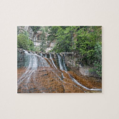 Waterfall Zion National Park Utah USA Jigsaw Puzzle