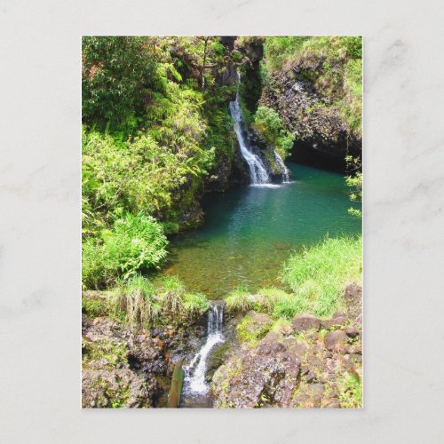 Waterfalls along the Road to Hana Maui Hawaii Postcard