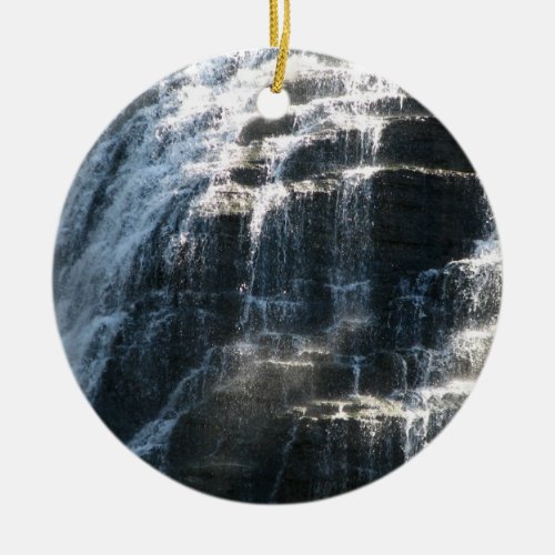 Waterfalls at Ithaca Falls New York Ceramic Ornament