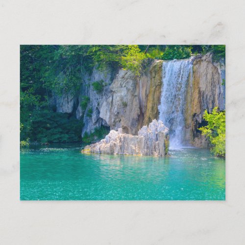 Waterfalls at Plitvice National Park in Croatia Postcard