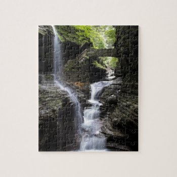 Waterfalls At Watkins Glen  Ny Jigsaw Puzzle by CMcKee_Photography at Zazzle