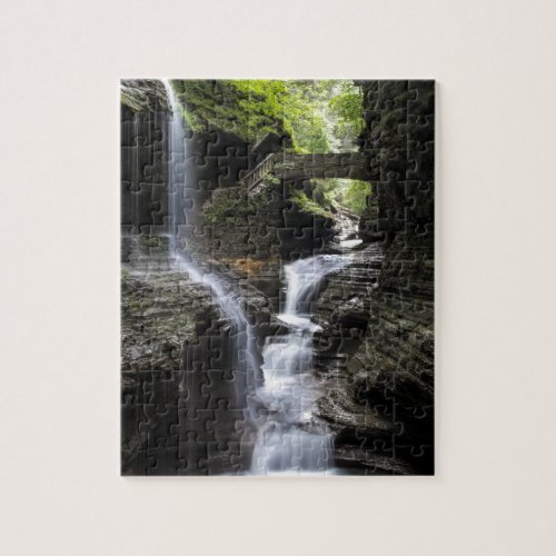 Waterfalls at Watkins Glen NY Jigsaw Puzzle