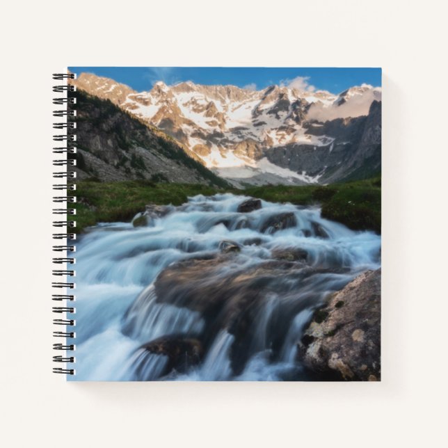 Waterfalls | Aviolo Lake, Italy Notebook (Front)