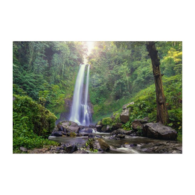 Waterfalls | Bali, Indonesia Acrylic Print (Front)