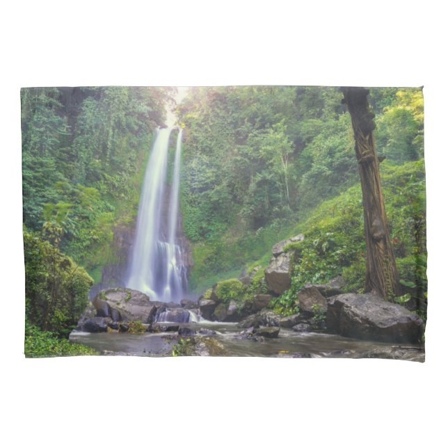 Waterfalls | Bali, Indonesia Pillow Case (Front)