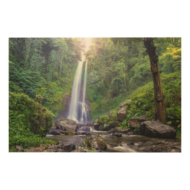 Waterfalls | Bali, Indonesia Wood Wall Art (Front)