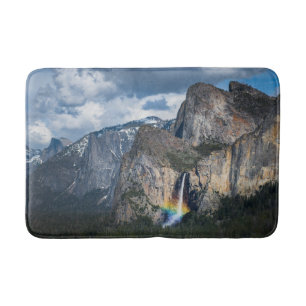 Waterfalls Bridal Veil Falls Yosemite California Bath Mat