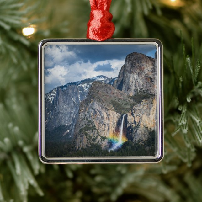 Waterfalls | Bridal Veil Falls Yosemite California Metal Ornament (Tree)