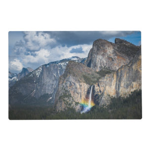 Waterfalls Bridal Veil Falls Yosemite California Placemat