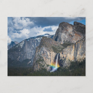 Waterfalls   Bridal Veil Falls Yosemite California Postcard