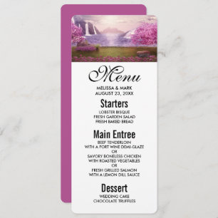 Waterfalls & Cherry Trees by a Lake Invitation