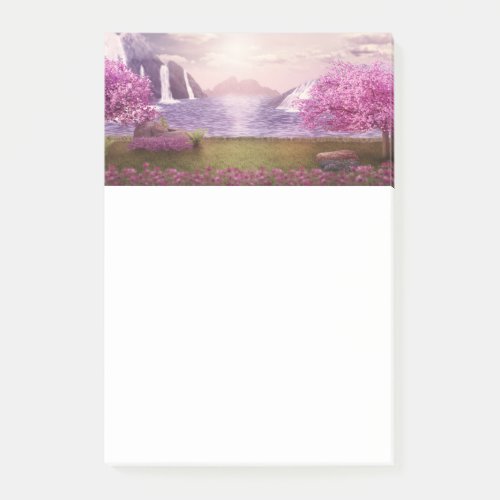 Waterfalls  Cherry Trees by a Lake Post_it Notes