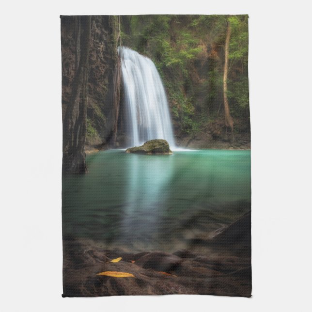 Waterfalls | Erawan Waterfall, Thailand Kitchen Towel (Vertical)