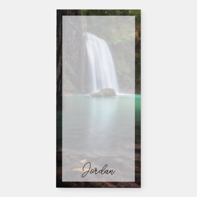 Waterfalls | Erawan Waterfall, Thailand Magnetic Notepad (Front)