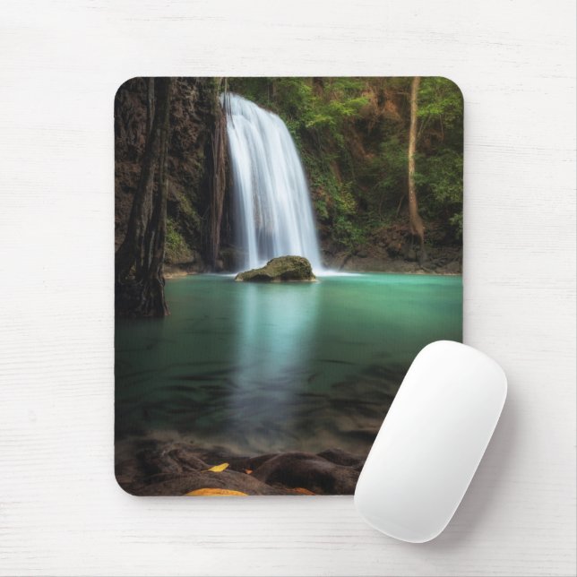 Waterfalls | Erawan Waterfall, Thailand Mouse Pad (With Mouse)