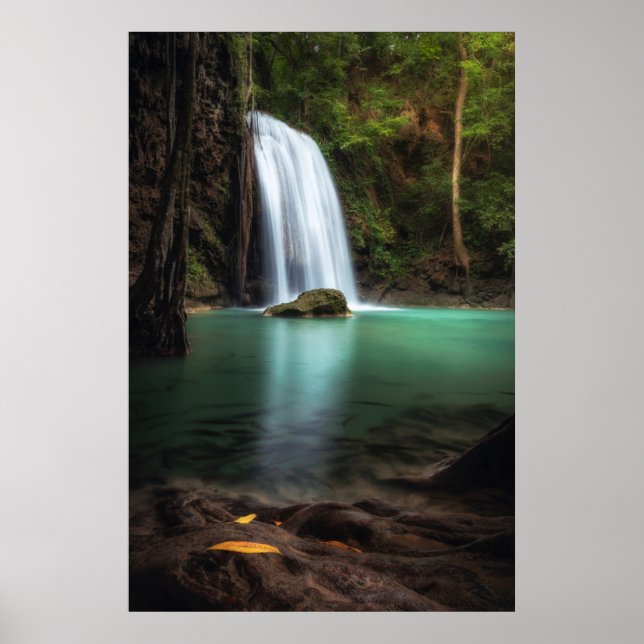Waterfalls | Erawan Waterfall, Thailand Poster (Front)