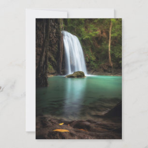 Waterfalls Erawan Waterfall, Thailand Thank You Card