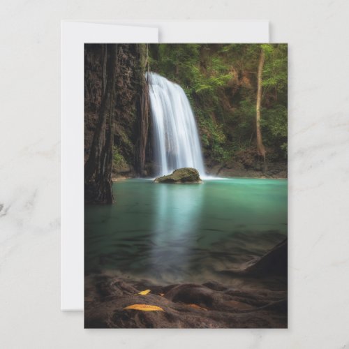 Waterfalls  Erawan Waterfall Thailand Thank You Card