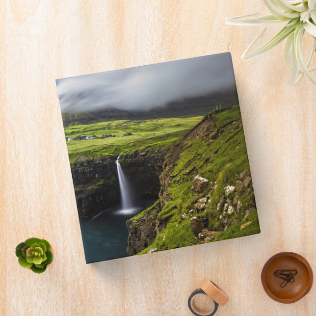 Waterfalls | Faroe Islands, Denmark 3 Ring Binder (In Situ)