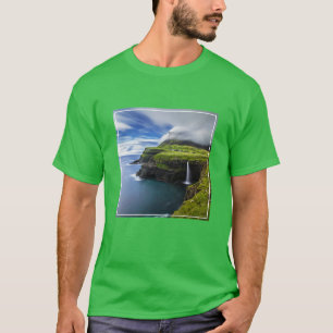 Waterfalls Faroe Islands, Denmark T-Shirt