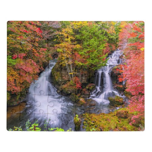 Waterfalls  Faucet Waterfalls Nikko Japan Fall Jigsaw Puzzle