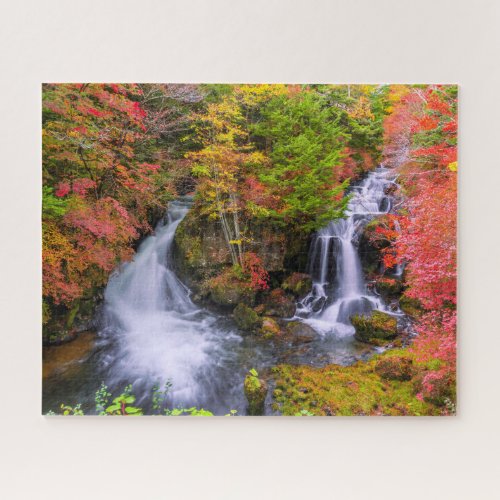 Waterfalls  Faucet Waterfalls Nikko Japan Fall Jigsaw Puzzle